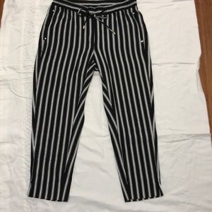 Striped straight leg pants